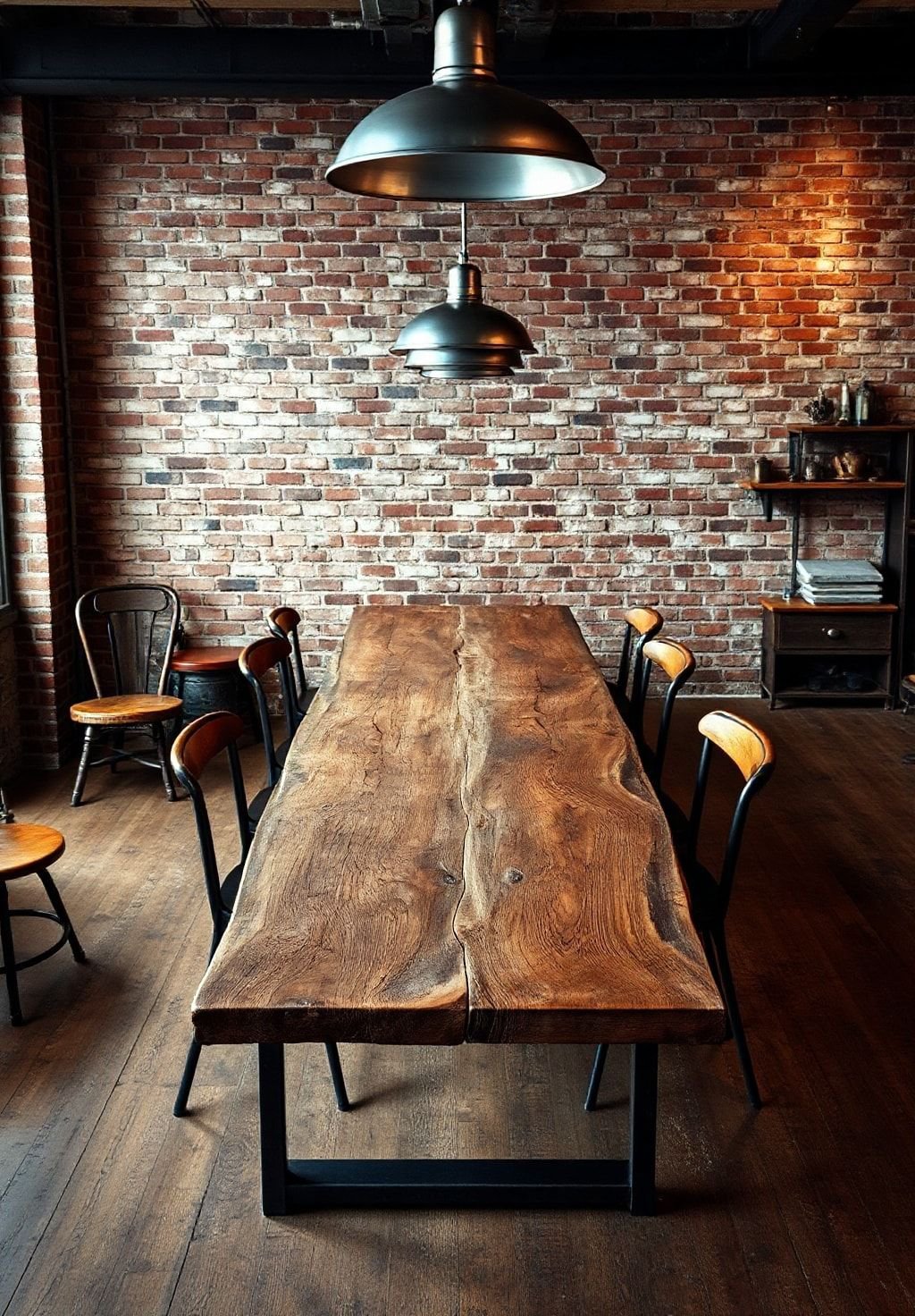 Rustic Industrial Dining: Where Vintage Meets Modern Charm