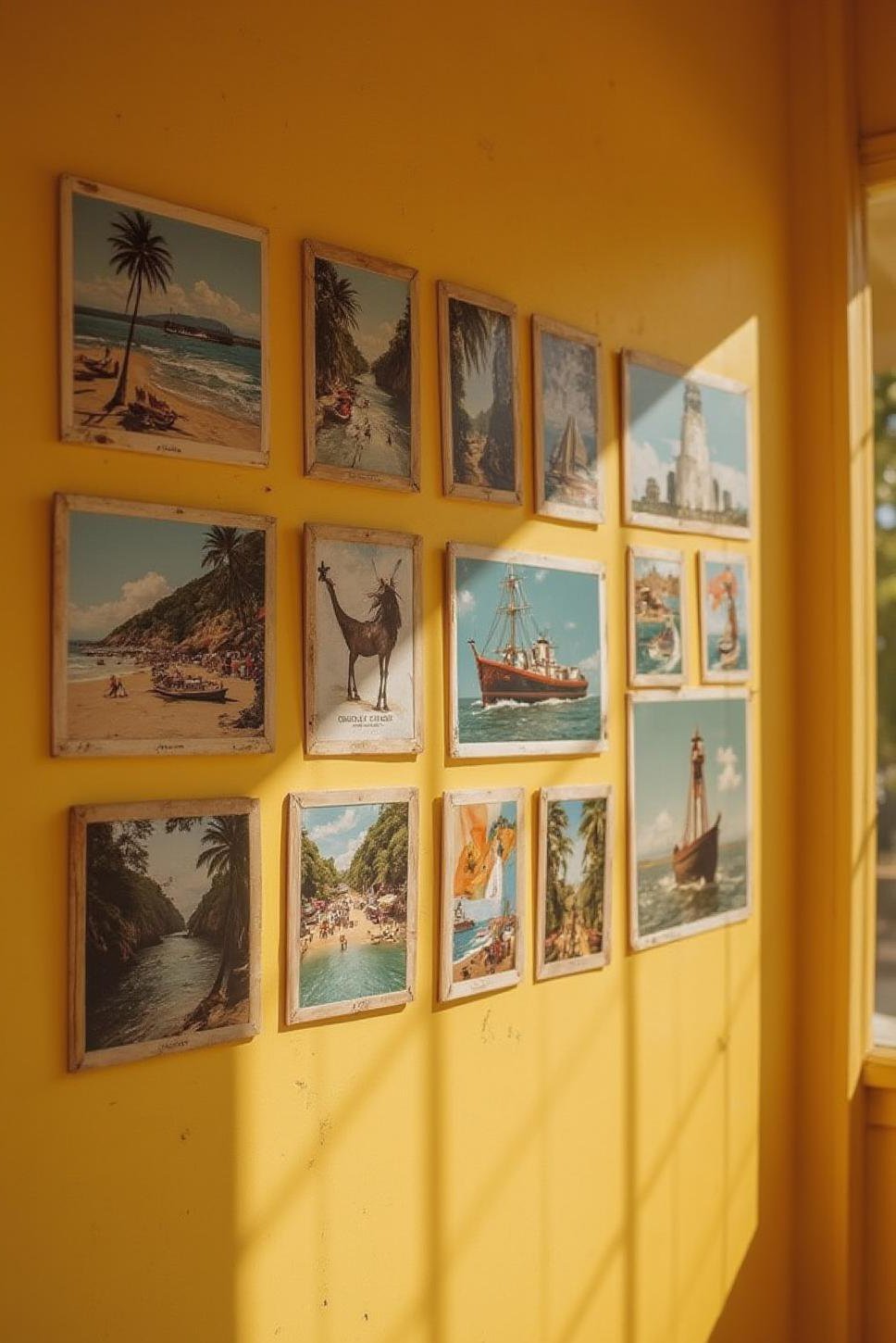 Travel Postcard Wall: Unique Home Decor Idea