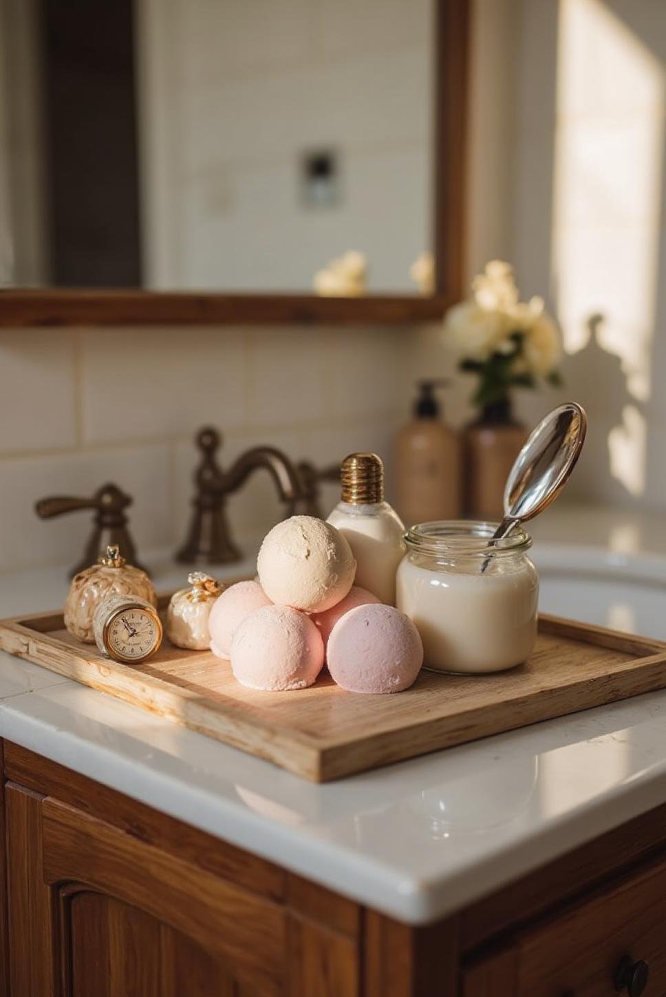Luxury Bath Bombs & Vanity Tray Decor