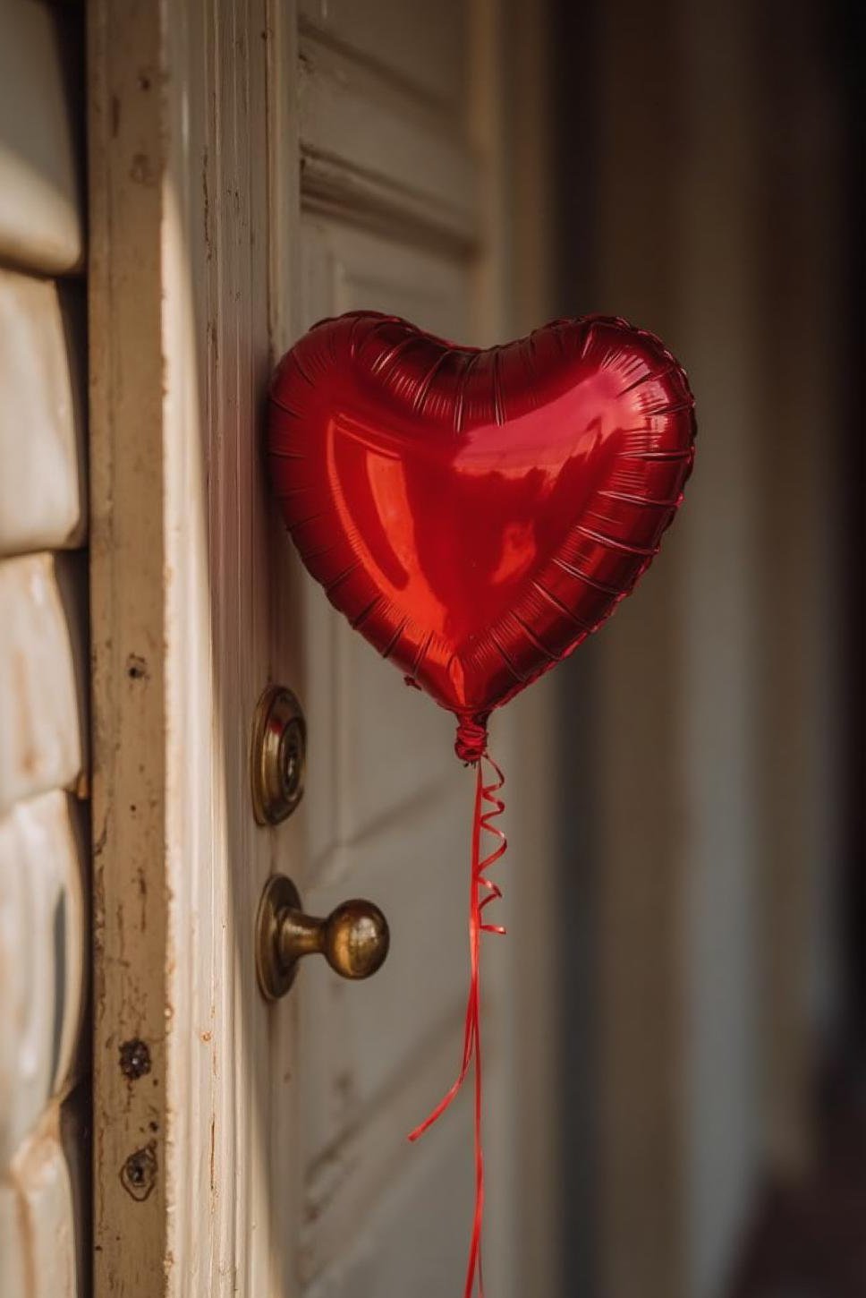 Simple Valentine's Decor:  Red Heart Balloon Charm