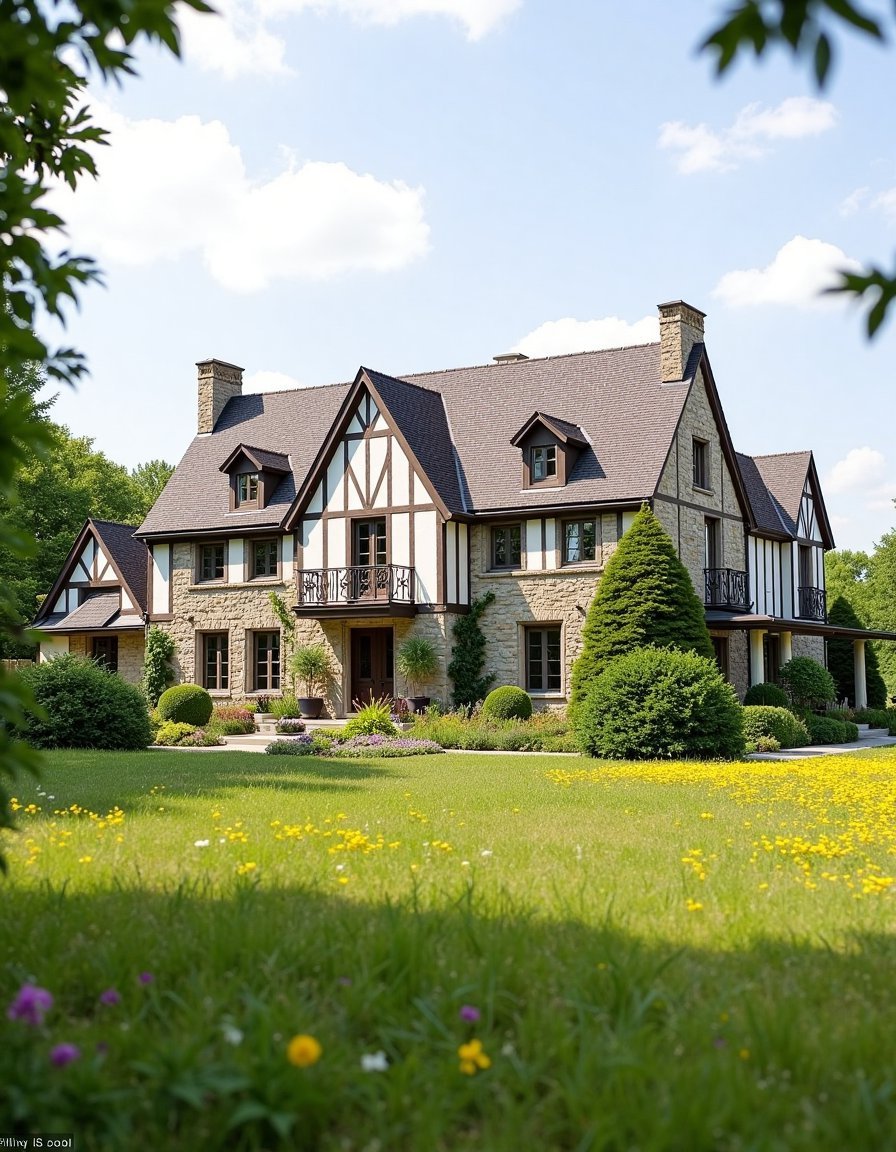 Charming French Cottage: Blue, White, and Roses