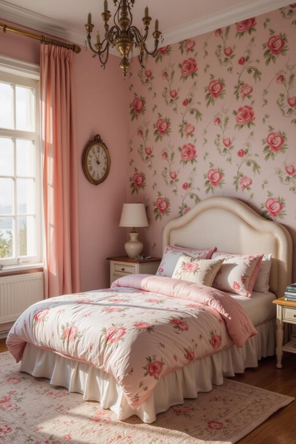 Elegant Pink & White Bedroom: Classic Girl's Room
