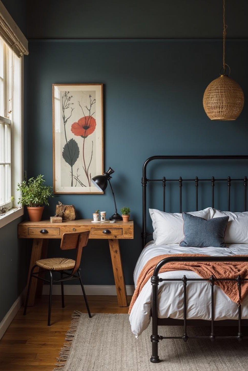 Rustic & Modern Blue Teenager Bedroom Boy