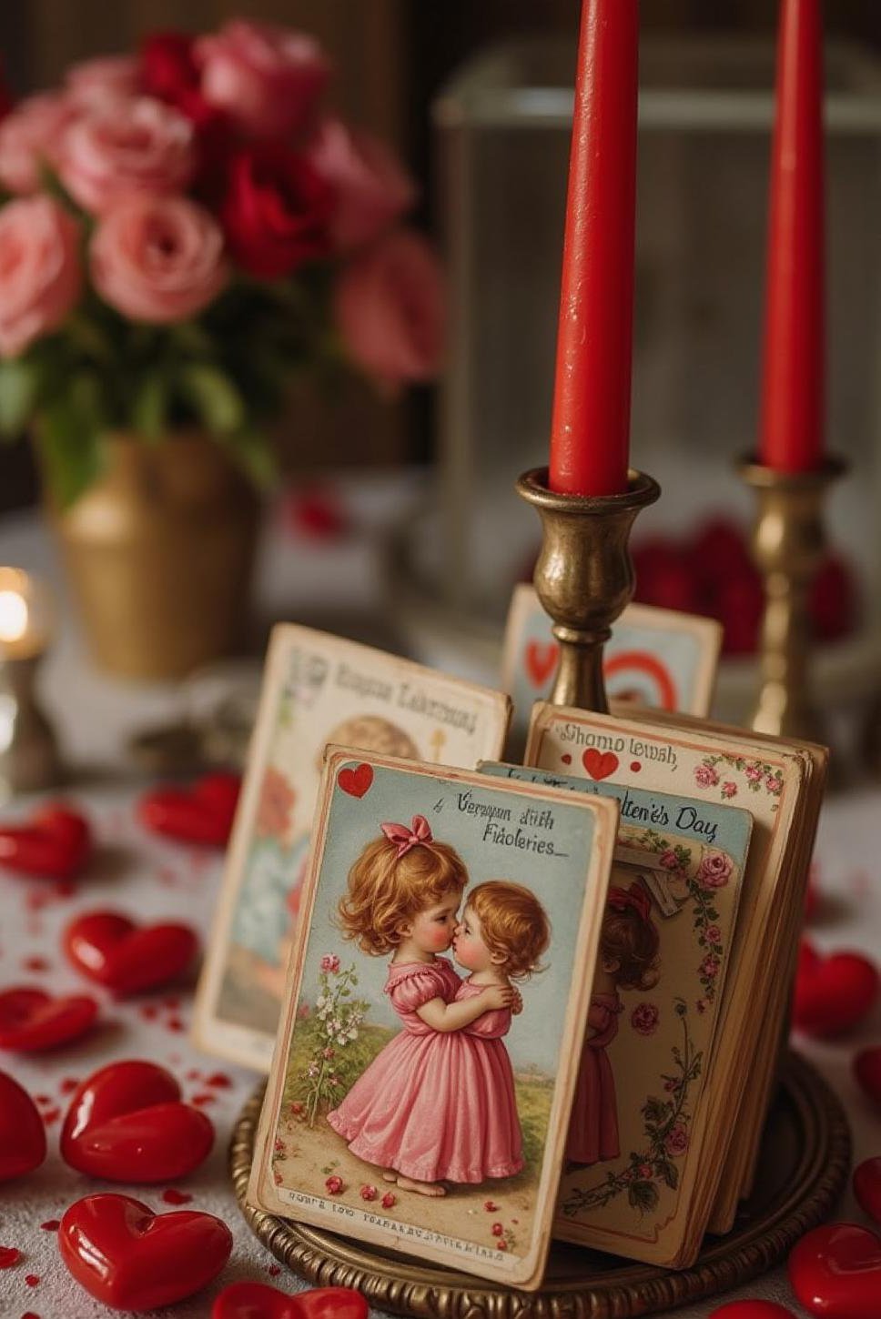 Vintage Valentine Centerpiece: Classy Decor Ideas