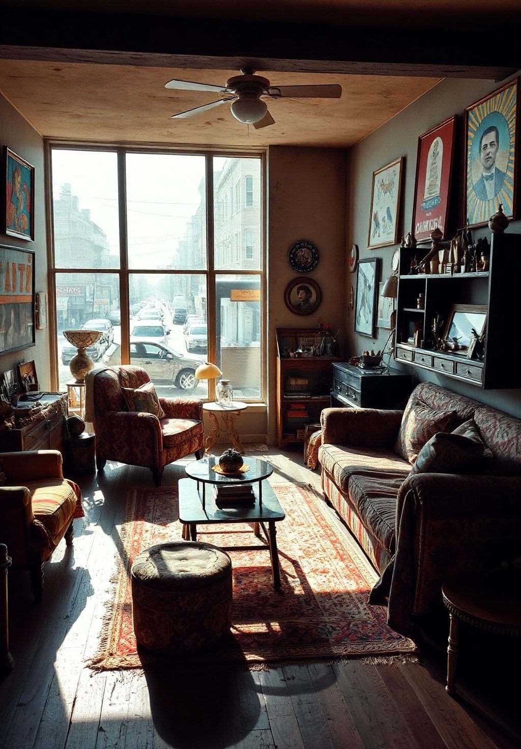 Sun-Drenched Eclecticism: A Living Room Where Style Meets Comfort