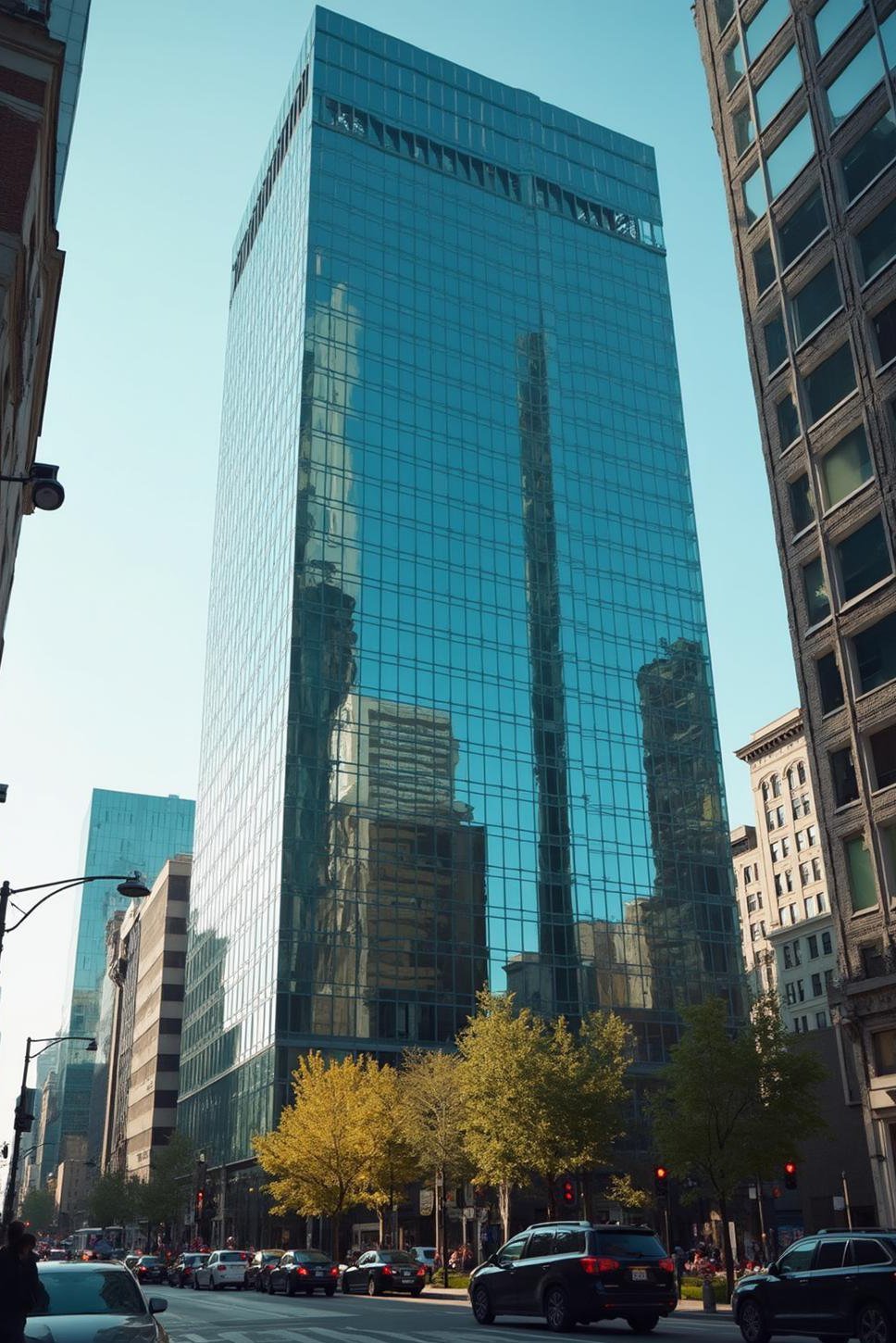 Glass Skyscraper: City Reflections in Manual Photography