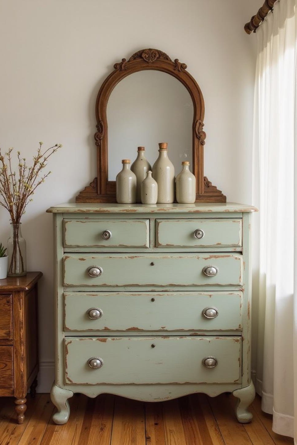 Rustic Farmhouse Bedroom Dresser Decor Ideas