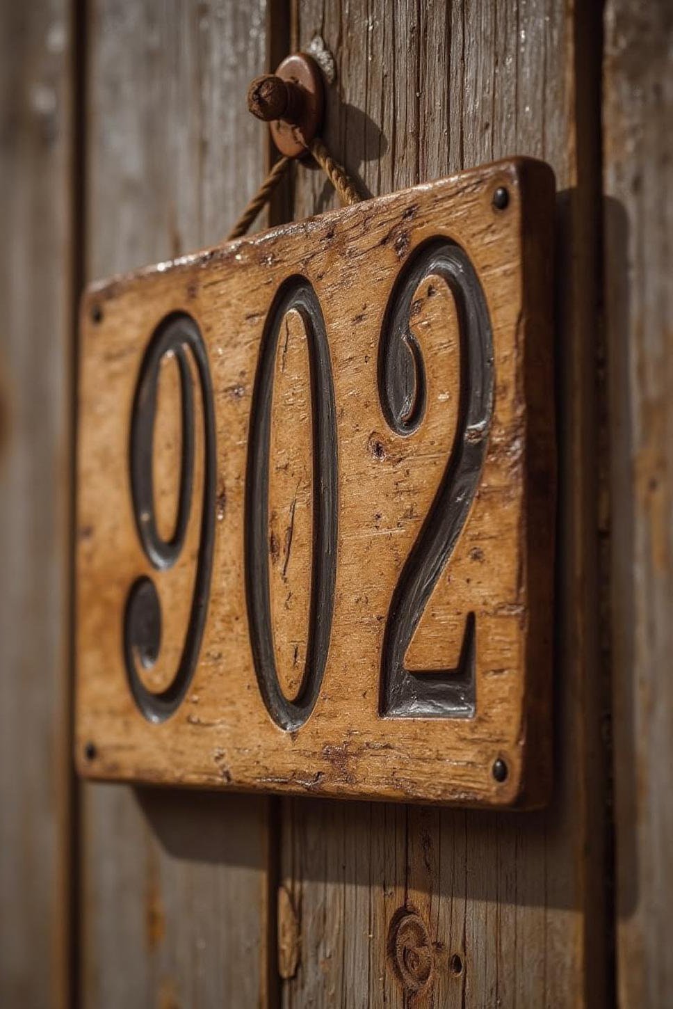 Rustic Wooden DIY House Number Sign Ideas