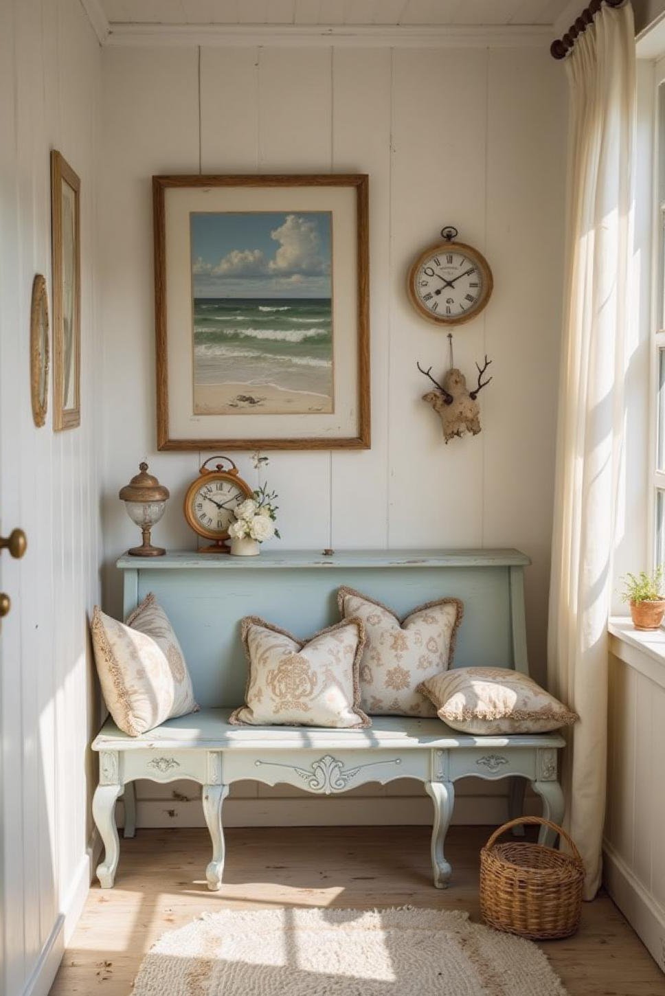 Shabby Chic Beach House Living Room Design