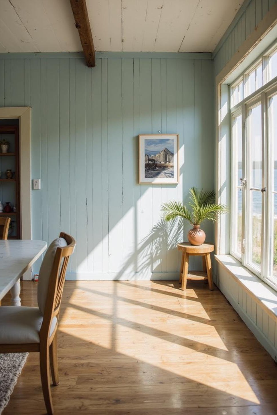 Coastal Beadboard Living Room: Light & Airy