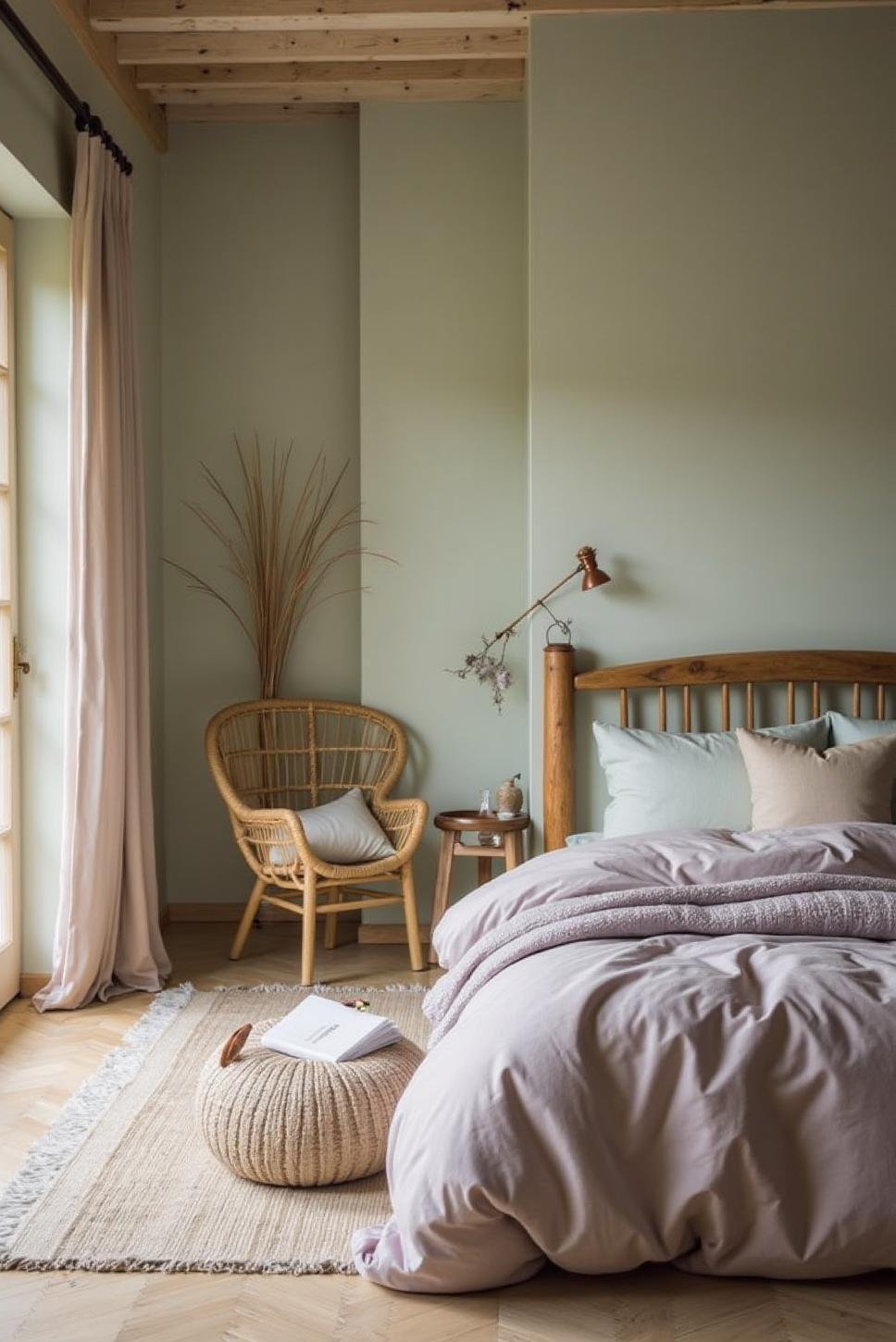 Spa-Like Bedroom: Sage Green & Lavender Calm