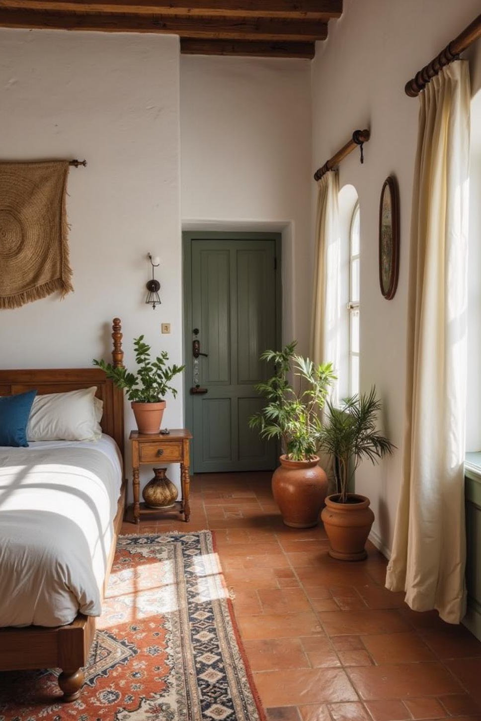 Mediterranean Master Suite: Rustic Farmhouse Bedroom