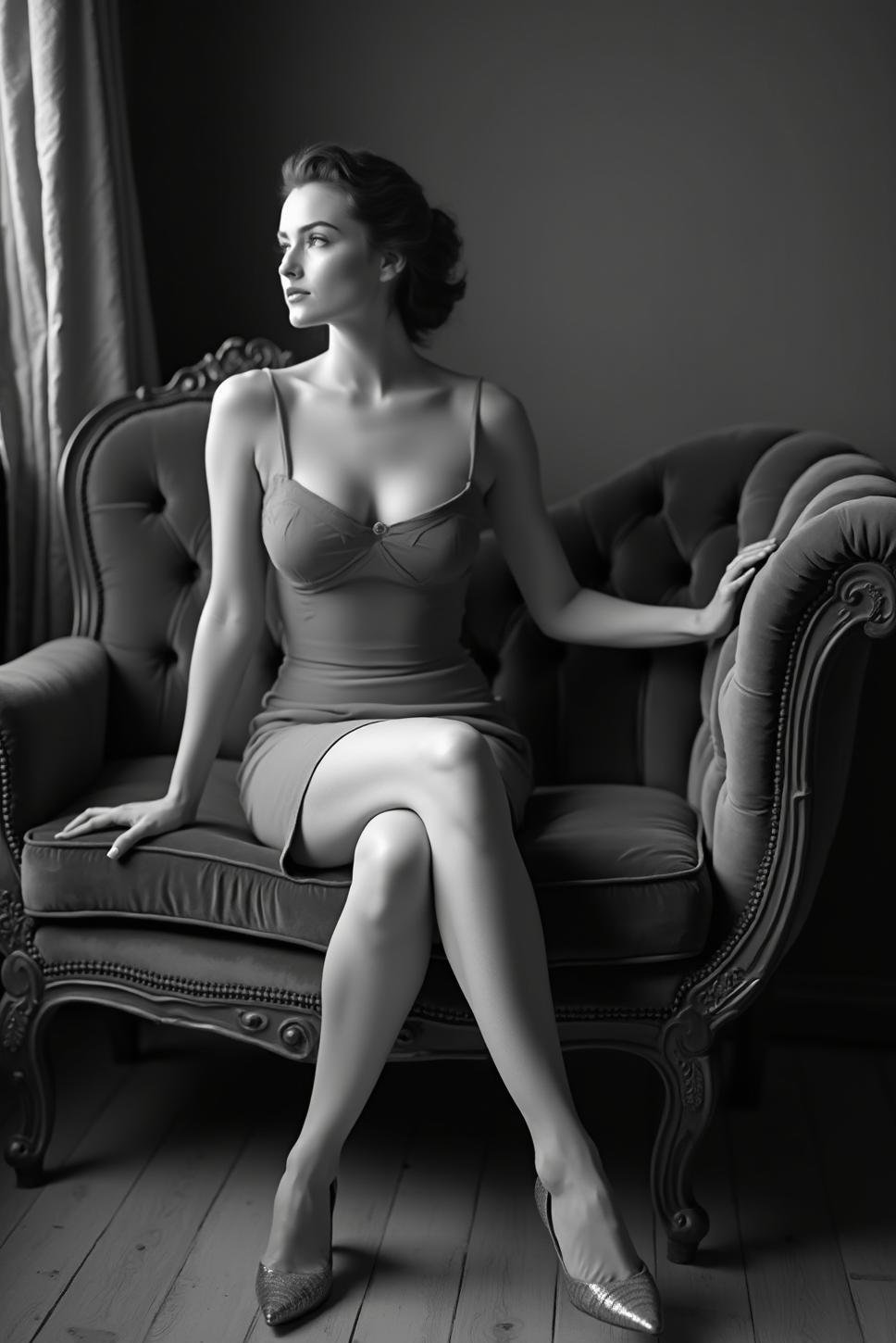 Classy 1950s Photoshoot: Lovely Legs & Chic Style
