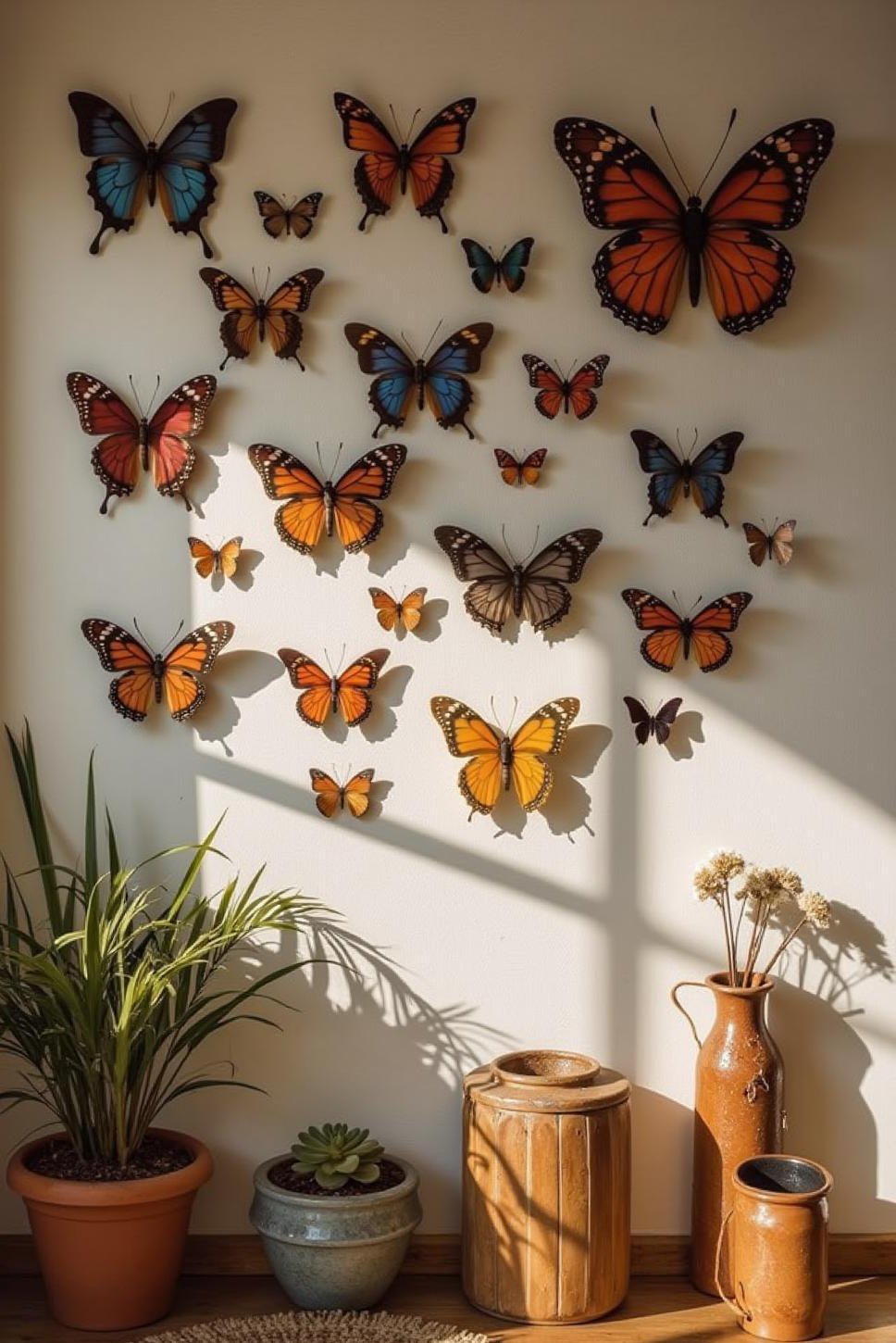 Bohemian Butterfly Room: DIY Butterfly Wall Art