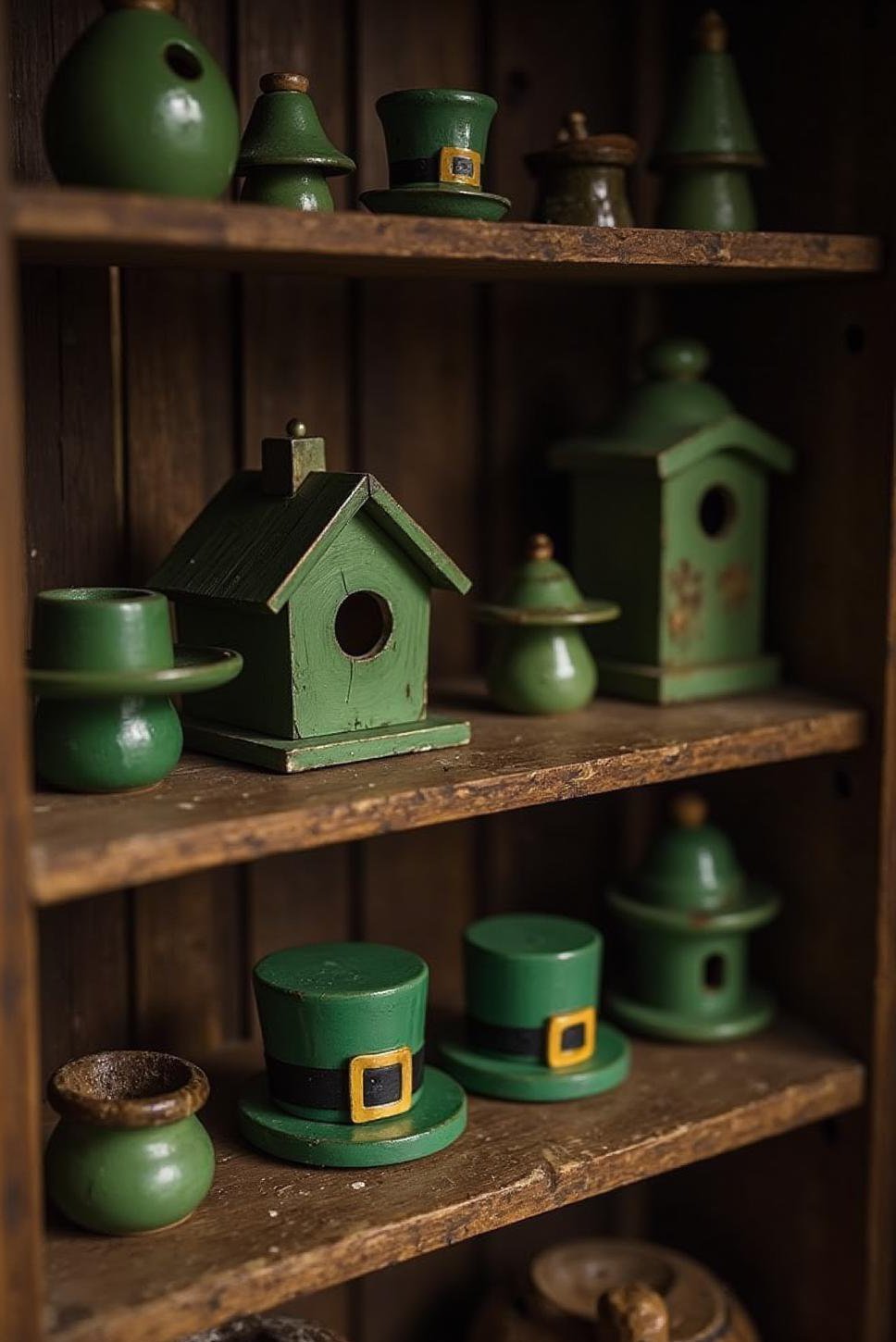 Moody St. Patrick's Day Crafts: Shelf Decor