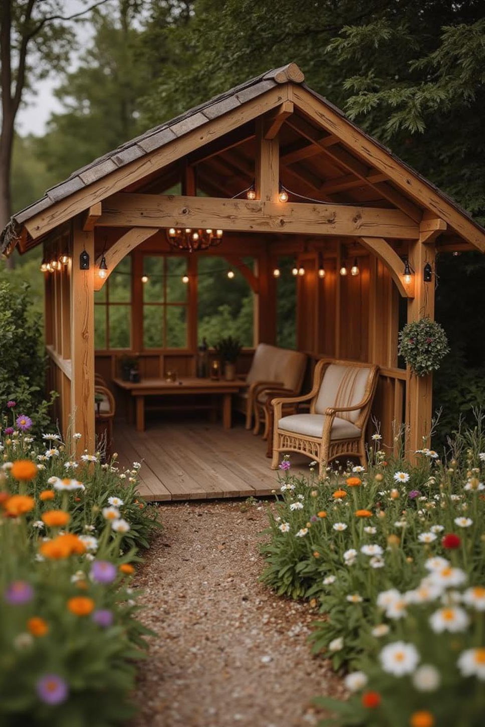 Cozy Reclaimed Wood Gazebo: Backyard DIY Project