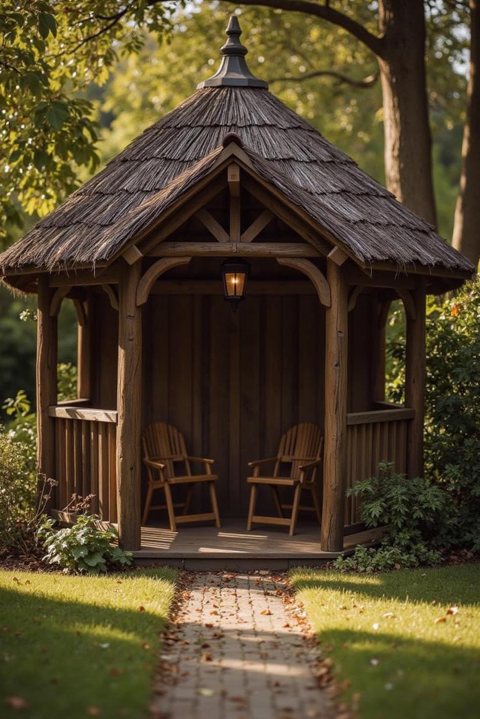 Romantic Wooden Gazebo: Backyard Privacy & Tranquility