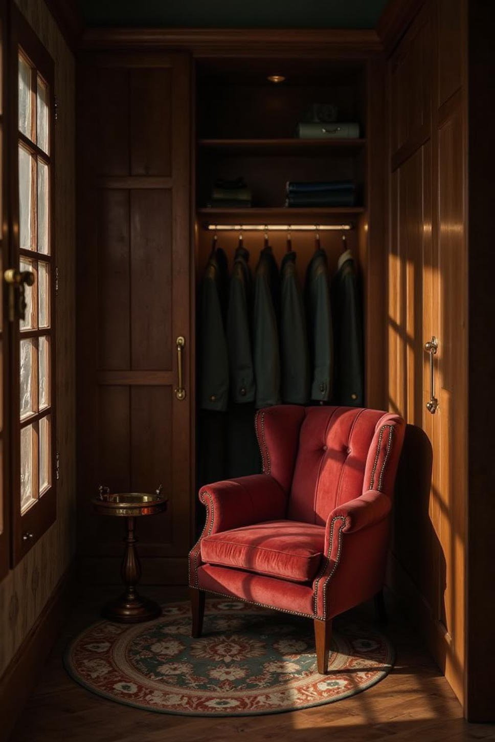 Moody Art Deco Dressing Room with Jewel Tones