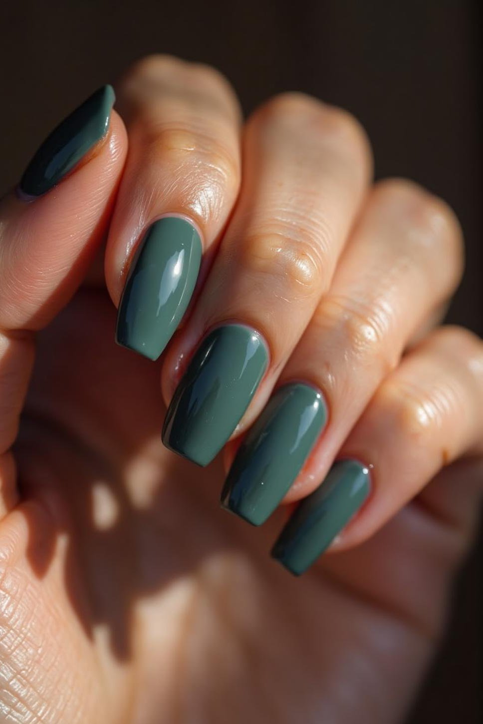 Simple Gel Nails: Elegant Teal Back to School Manicure