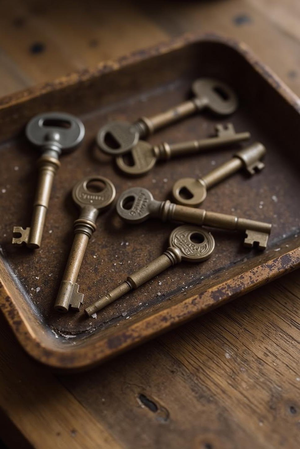 Vintage Keys & Tray: Quirky Farmhouse Decor