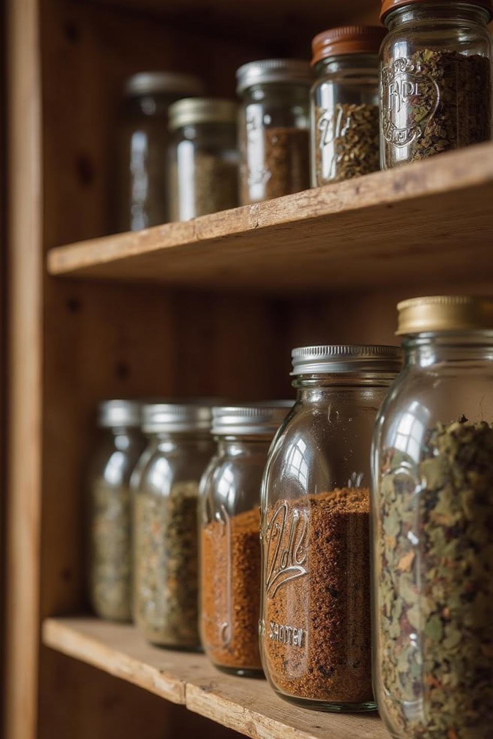 Vintage Farmhouse Pantry: Herb & Spice Jars