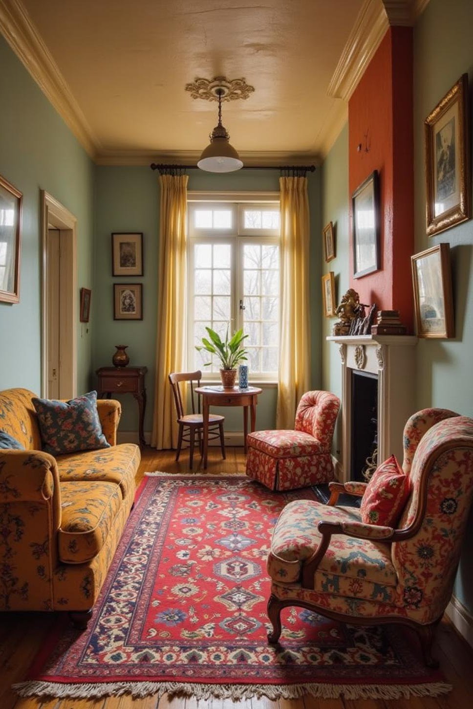 Bright Eclectic Small Living Room Dining Combo