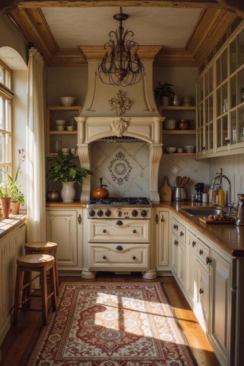 Elegant French Style Kitchen: Luxurious Design