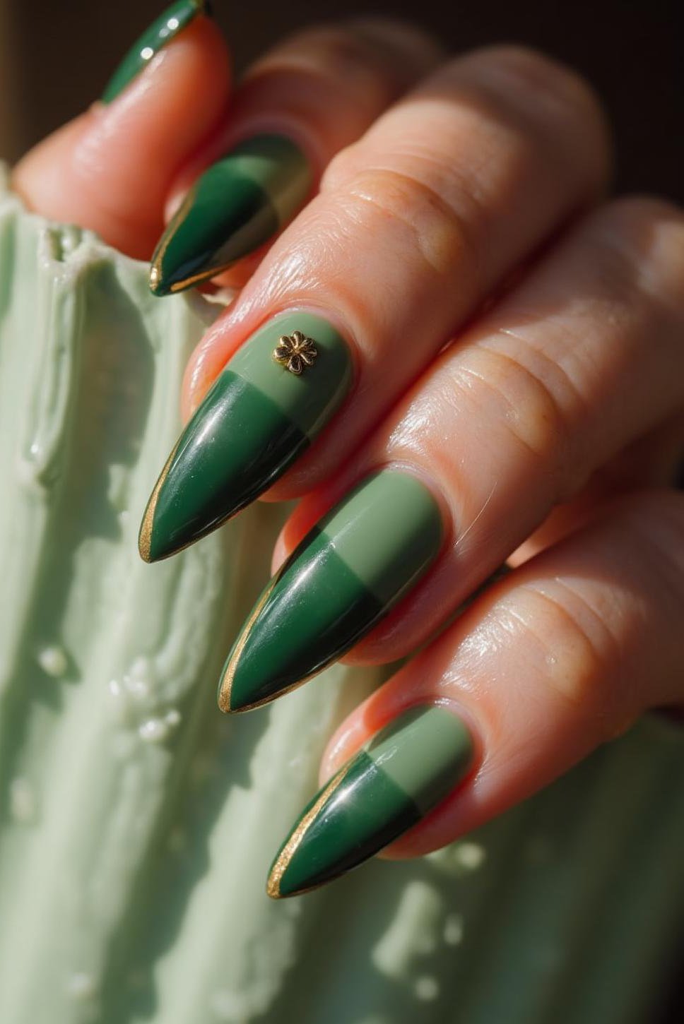 Elegant Emerald Green St. Patrick's Day Nails