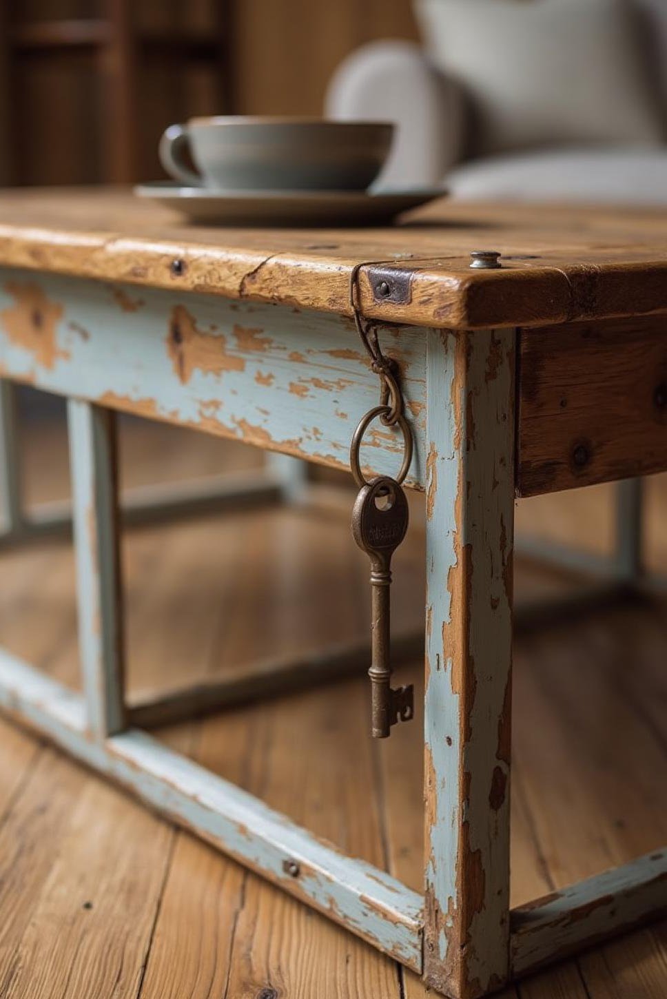 Repurposed Window Frame Farmhouse Coffee Table DIY