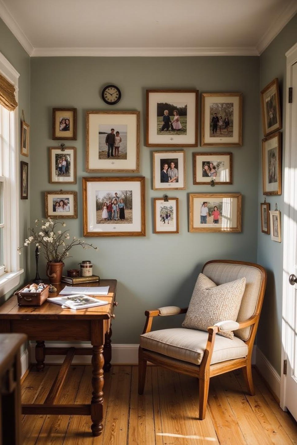 Farmhouse Office Makeover: Gallery Wall & Rustic Desk