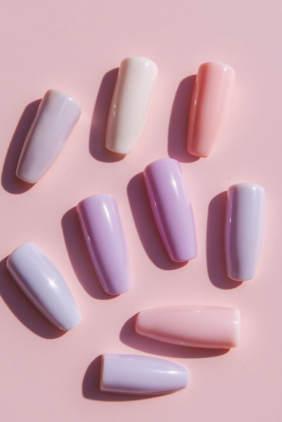 Pastel Purple & Pink Minimalist Spring Nails