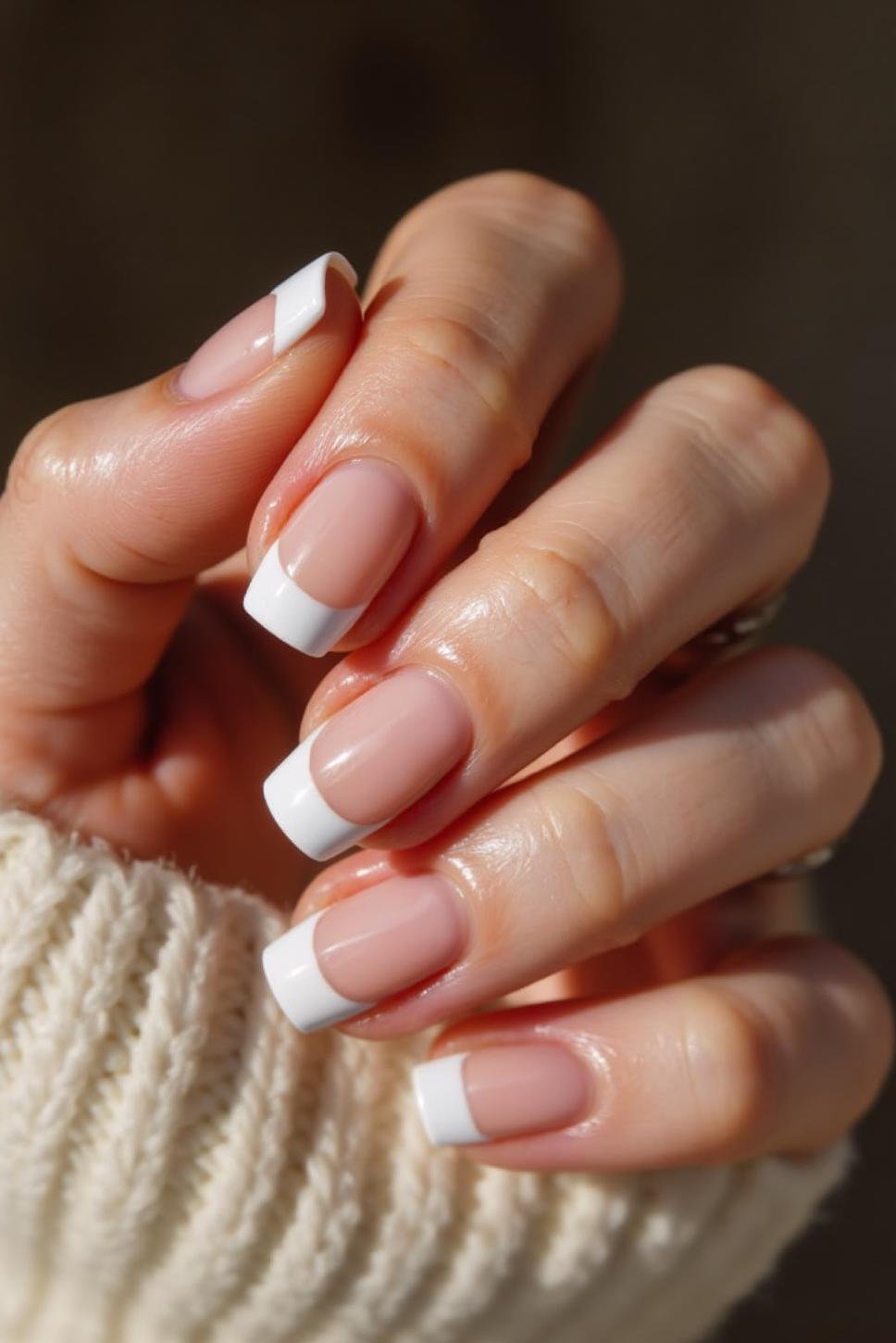 Classic French Manicure: Short & Elegant Nails