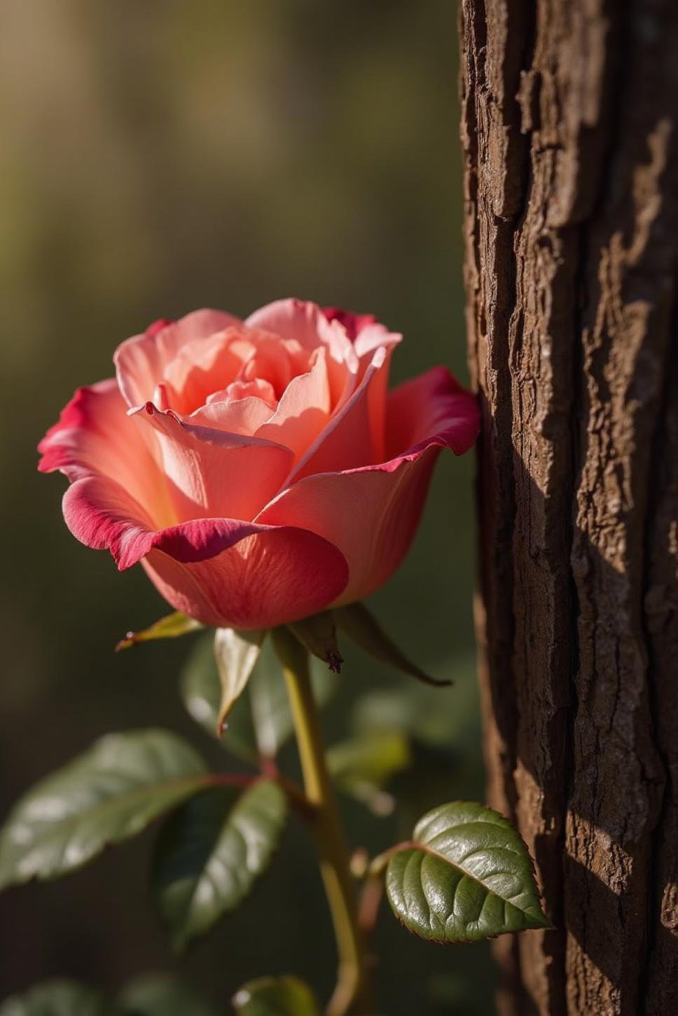 Macro Flower Photography: Soft Petals, Rough Bark