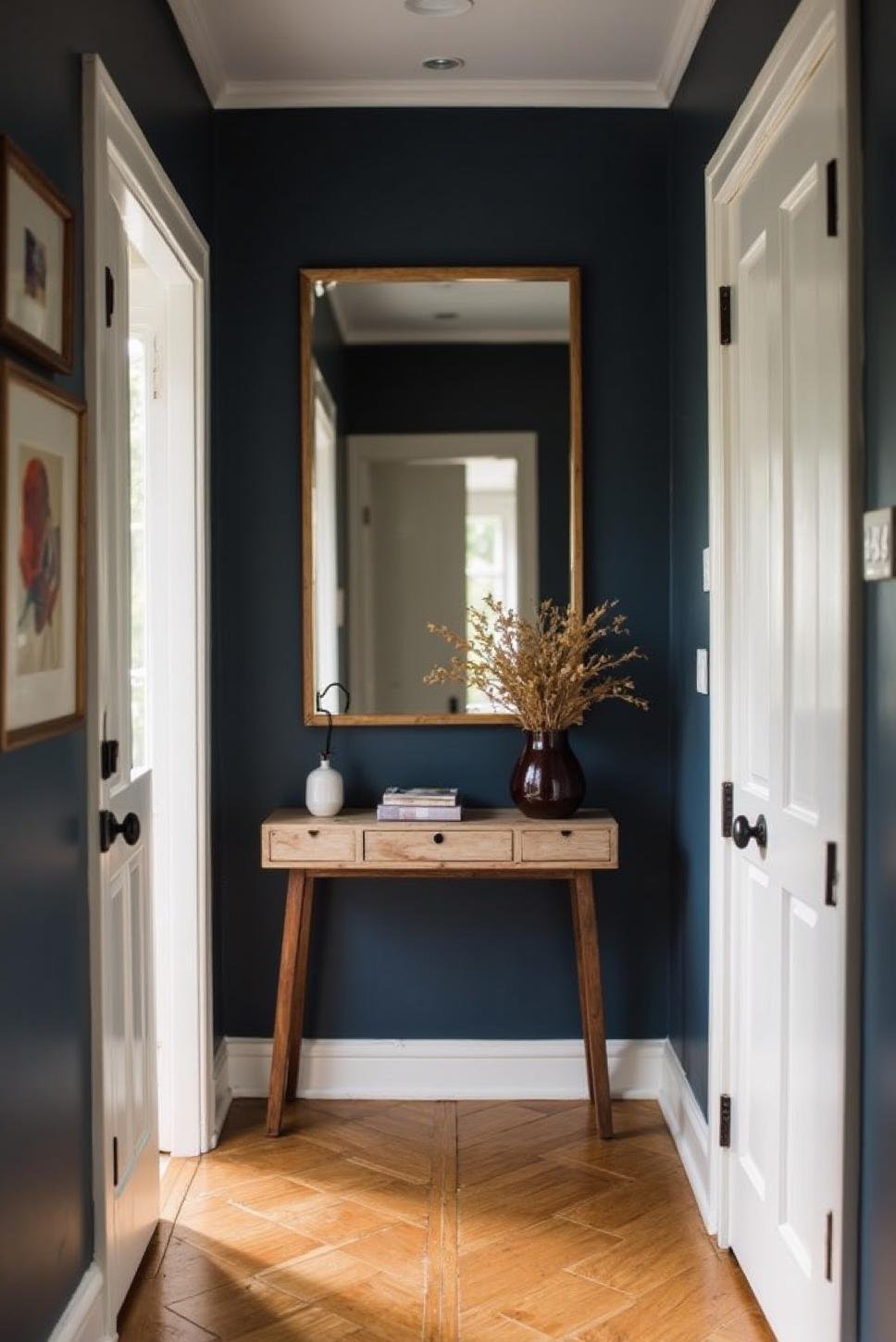 Dark Moody Entryway: Small Space, Big Style