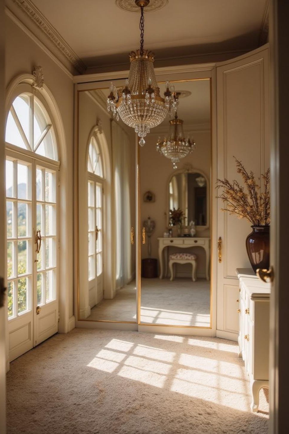 Hollywood Regency Vintage Dressing Room Design