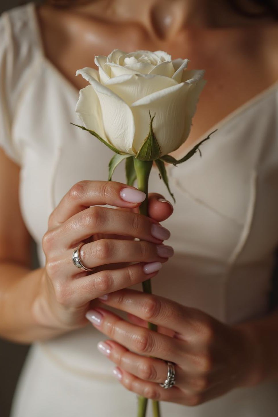 Elegant Manicure: Barely-There Pink Short Nails