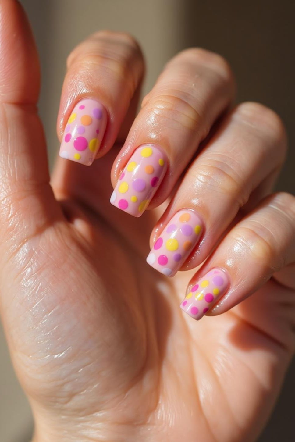 Pastel Polka Dot Nails: Cute Spring Manicure