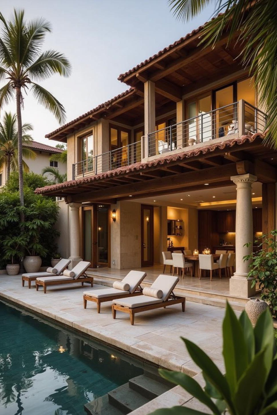 Luxury Tropical Villa: Refined Contemporary Exterior