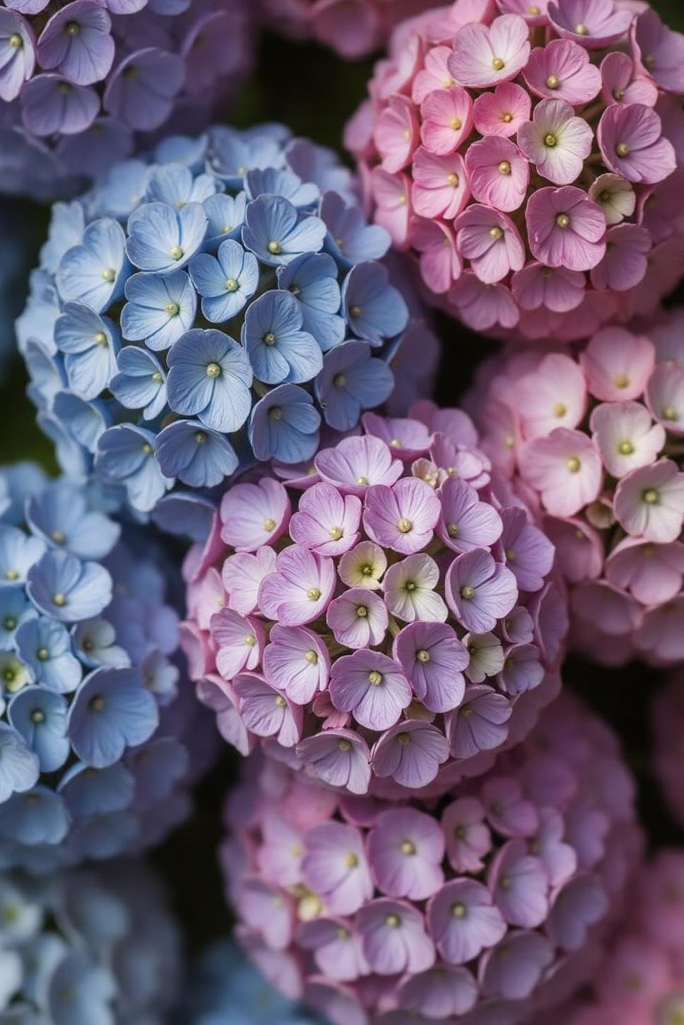 Macro Flower Photography: Colorful Hydrangea Close-Up