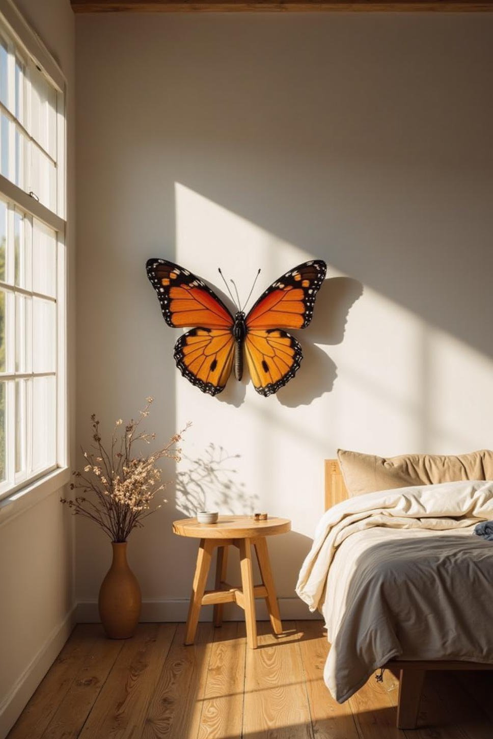 Dramatic Butterfly Wall Art: Minimalist Butterfly Room