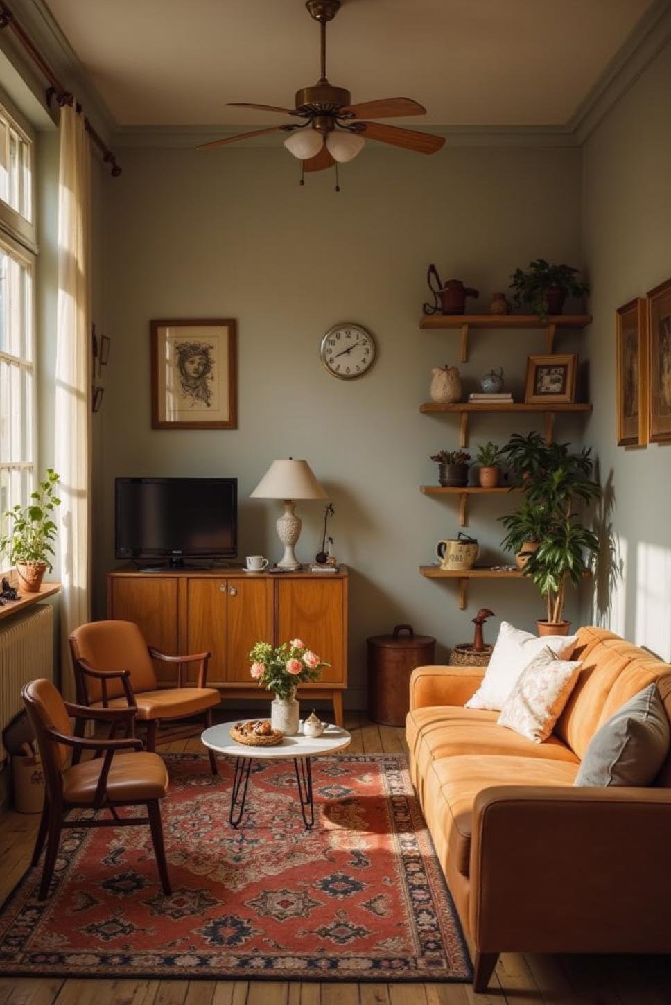 Minimalist Eclectic Retro Living Room