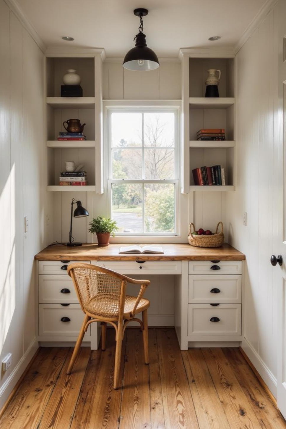 Minimalist Farmhouse Home Office: Clean & Functional