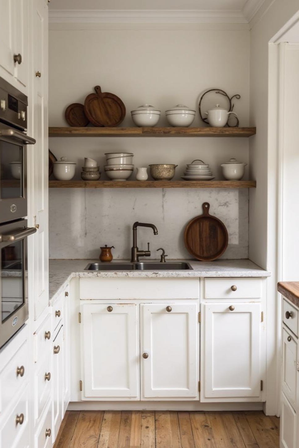 Modern Parisian Kitchen: White Cabinets & Sleek Style