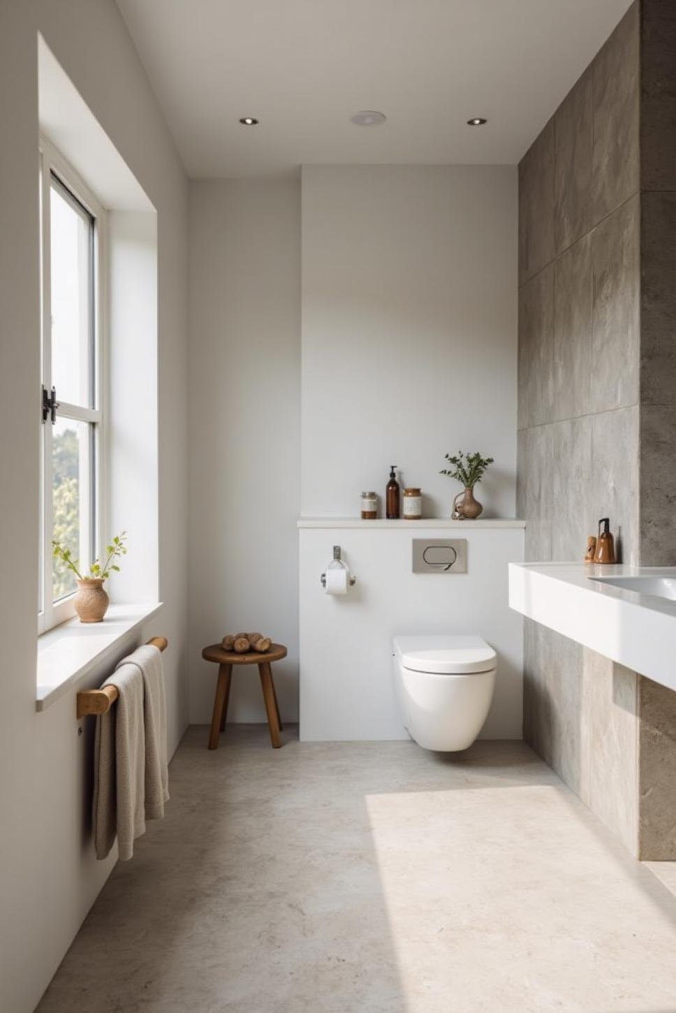 Minimalist Grey & White Bathroom: Clean Lines & Luxury