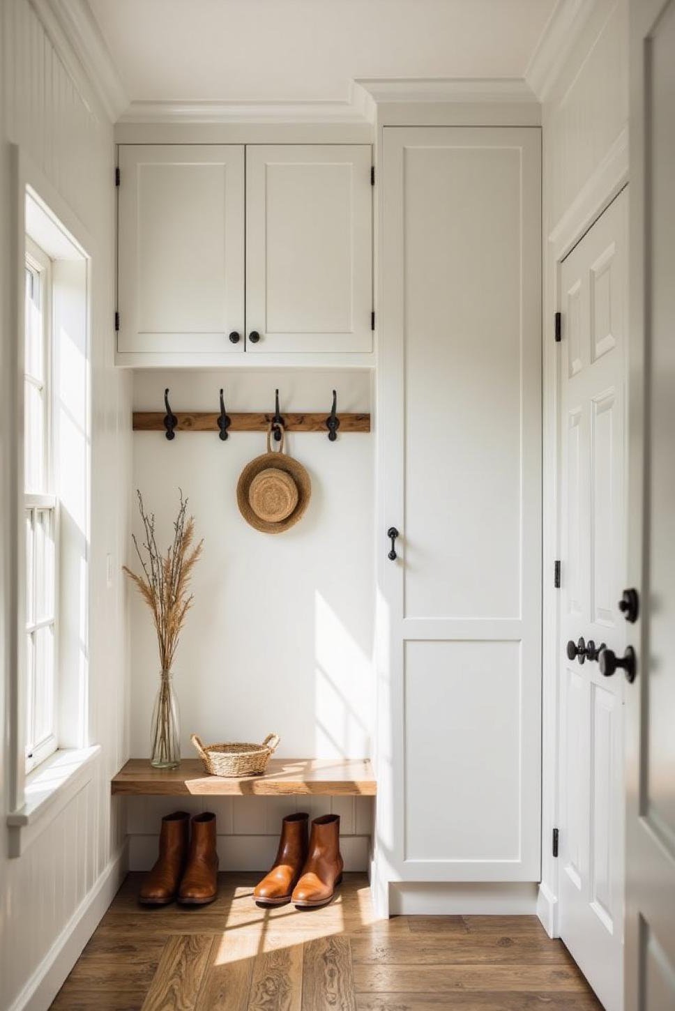 Classic Minimalist Mudroom Remodel: Shaker Style