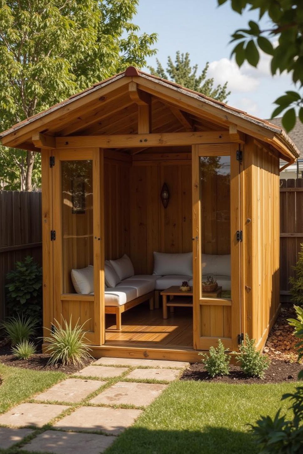 Eco-Friendly Bamboo Backyard Gazebo: Modern Design