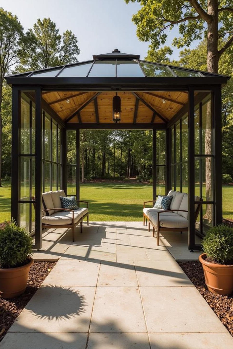 Modern Gazebo: Sleek Design & Backyard Remodel
