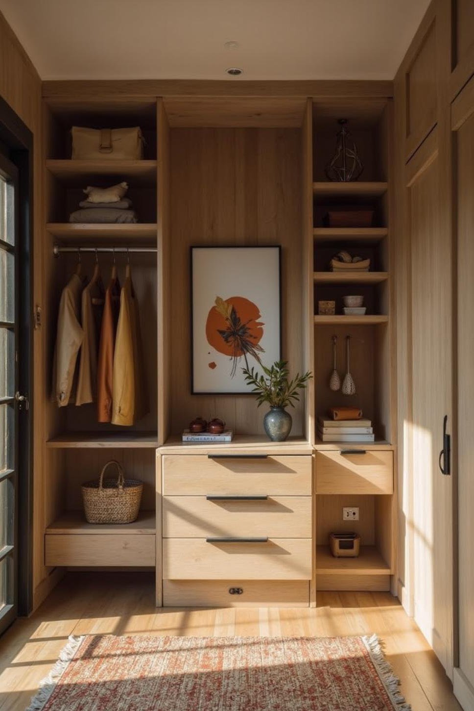 Sleek Mid-Century Modern Dressing Room Design