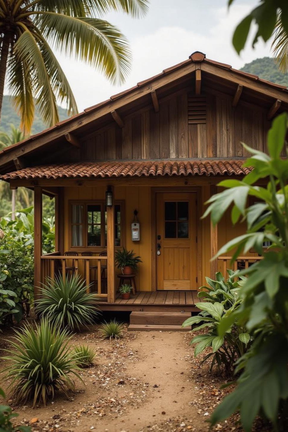 Small Tropical House: Simple, Functional Exterior