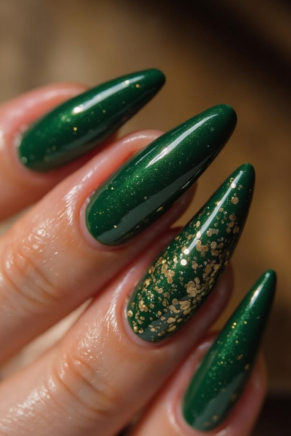 Elegant Emerald St. Patrick's Day Nail Designs